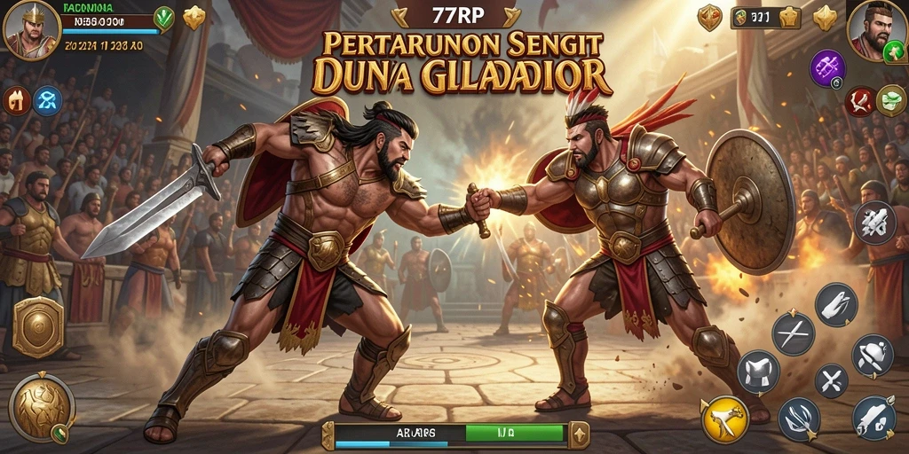Tampilan gameplay <strong>77RP</strong> yang menampilkan aksi pertarungan yang mendebarkan.