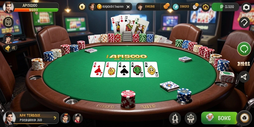 Tampilan gameplay poker yang menarik dan mengasyikkan di API5000.