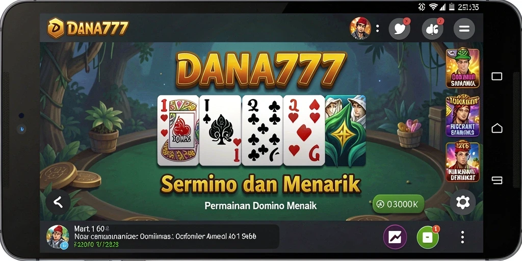 Screenshot gameplay DANA777 yang menampilkan aksi seru permainan Domino.