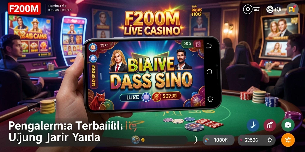 Tampilan gameplay Live Casino yang mendebarkan di F200M.