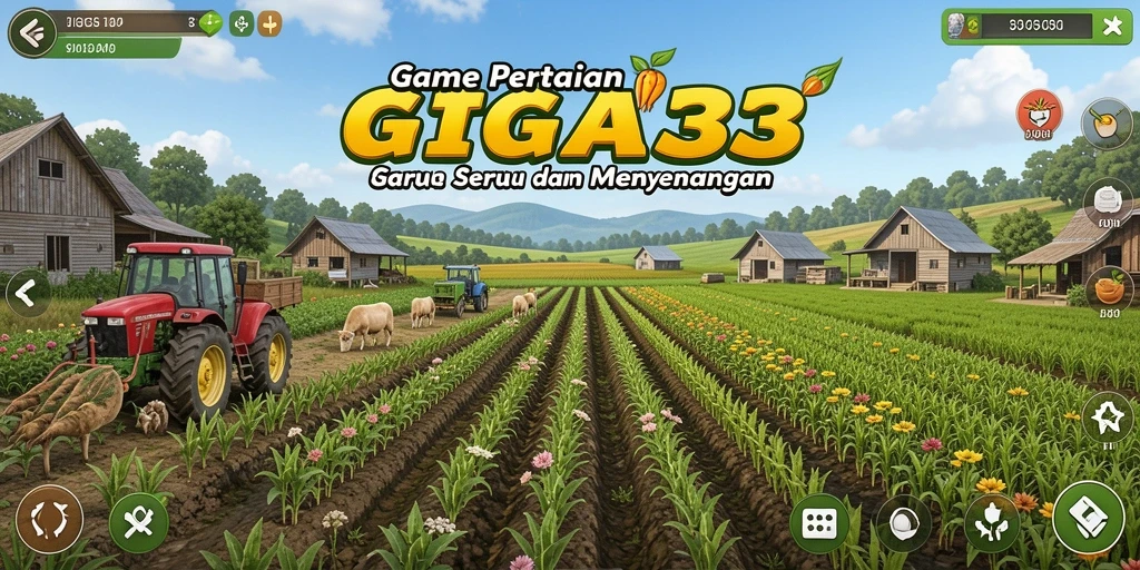 Tampilan gameplay GIGA33 yang menakjubkan dalam bertani.