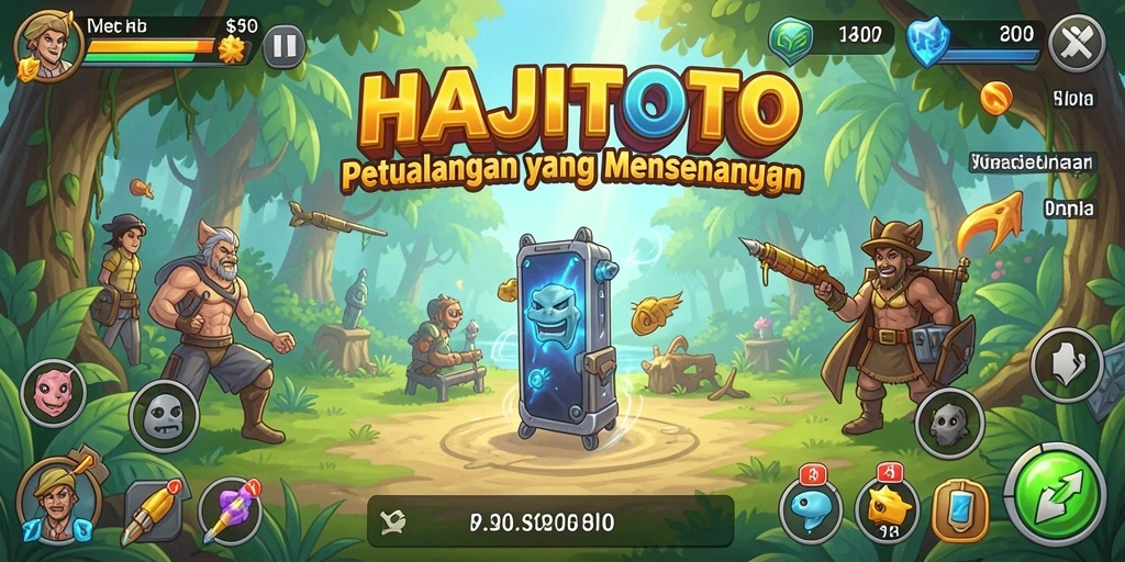 Gameplay seru HAJITOTO dengan karakter yang berpetualang.