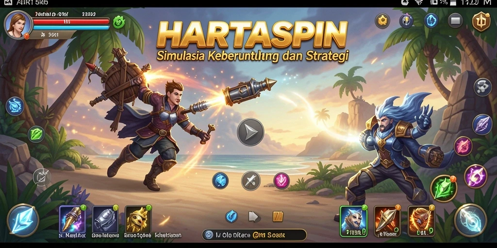 Tampilan gameplay menarik dari HARTASPIN yang penuh strategi.