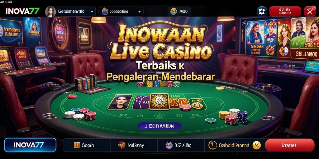 Tampilan gameplay Live Casino INOVA77 yang mendebarkan.