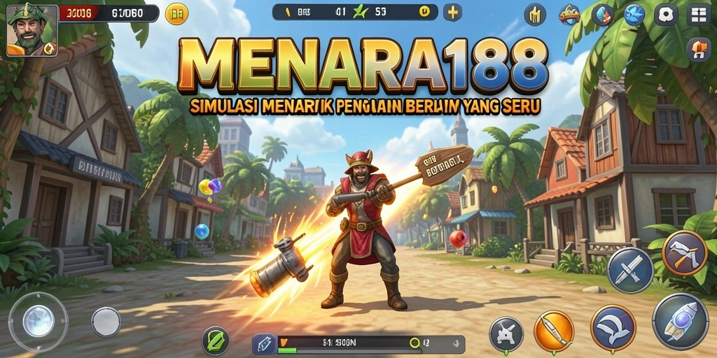 Tangkapan layar utama MENARA188 menampilkan gameplay simulasi yang mendetail.