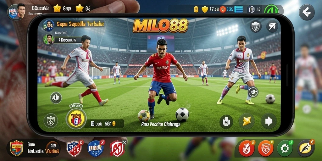 Tampilan gameplay sepak bola yang seru dan mendebarkan di MILO88.