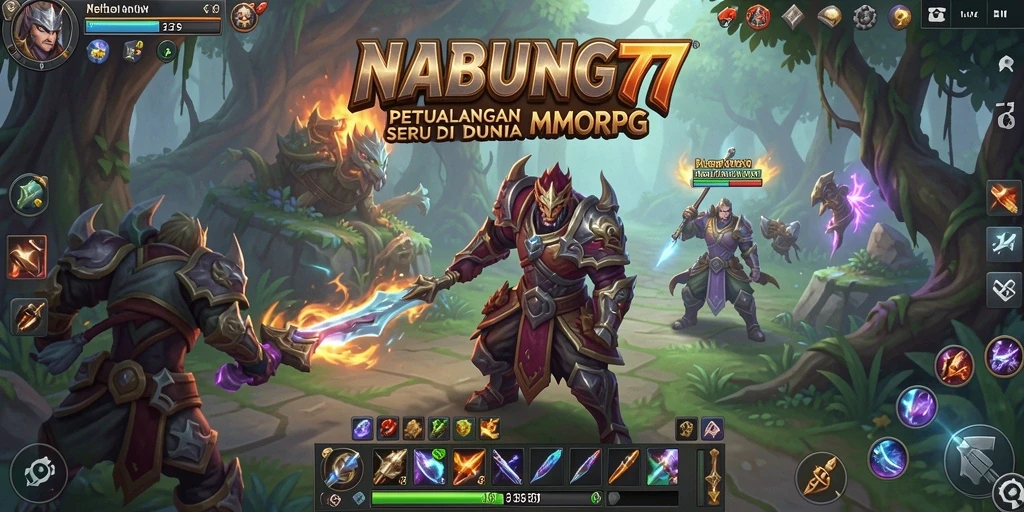 Screenshot NABUNG77 menampilkan petualangan mendebarkan di dunia MMORPG.