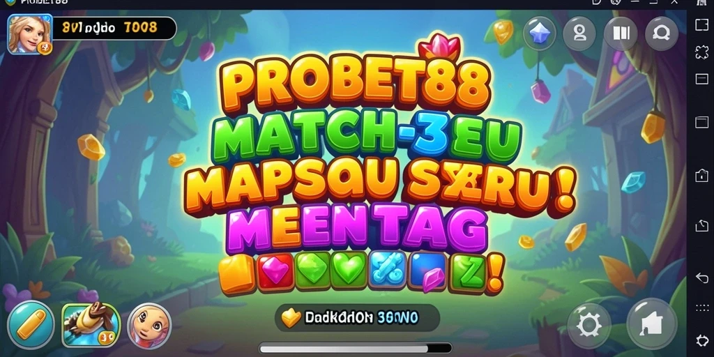 Screenshot gameplay PROBET88 yang menampilkan aksi mencocokkan item.