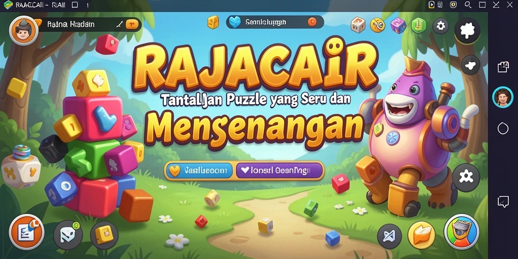 Screenshot utama RAJACAIR menunjukkan gameplay Puzzle yang seru dan menantang.