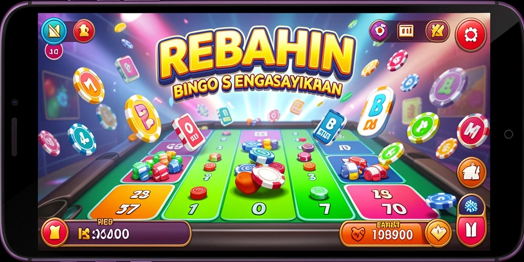 Tampilan gameplay seru dalam REBAHIN dengan kartu Bingo.