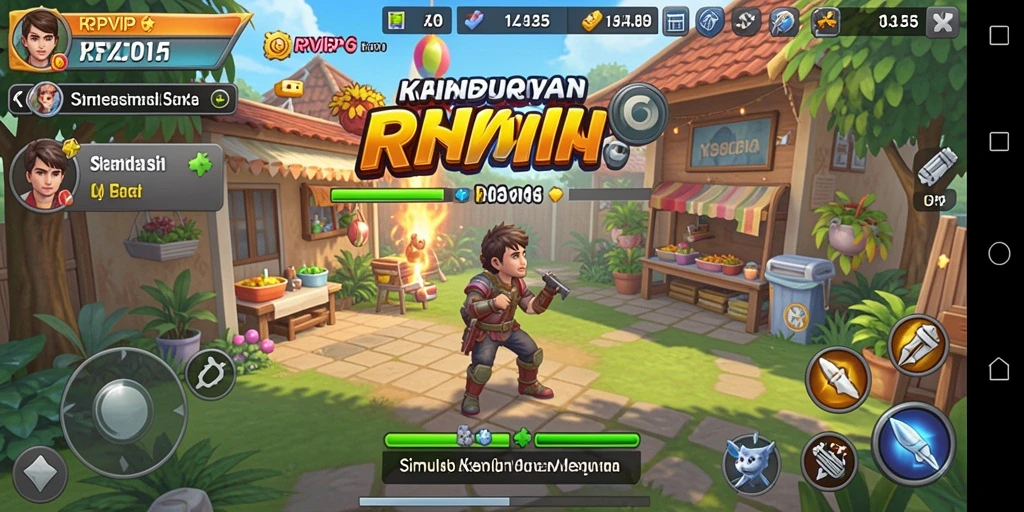Screenshot gameplay RPVIP6 menampilkan aktivitas simulasi interaktif.