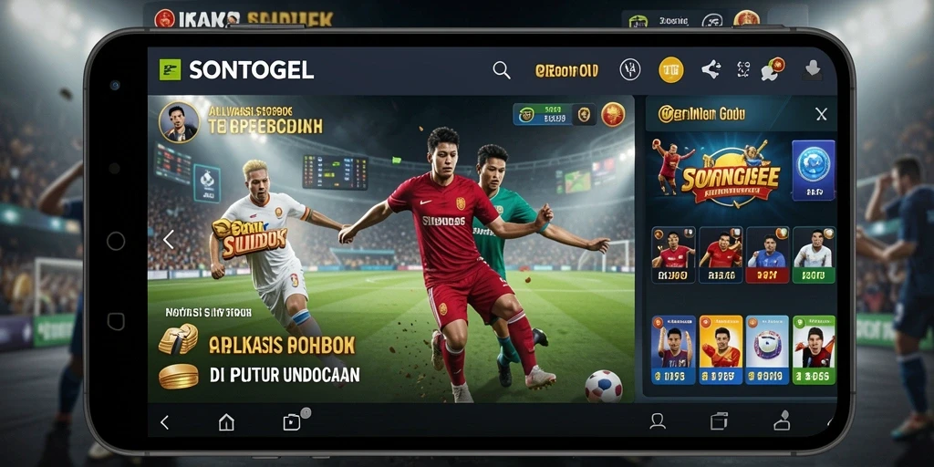 Tangkapan layar utama SONTOGEL menampilkan pengalaman taruhan olahraga.