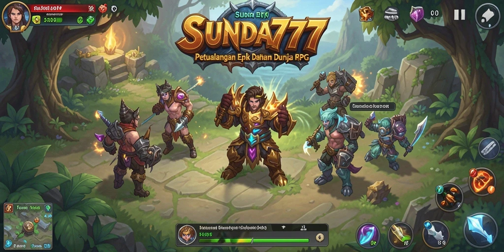 Tampilan gameplay epik dari SUNDA777 dalam dunia RPG.
