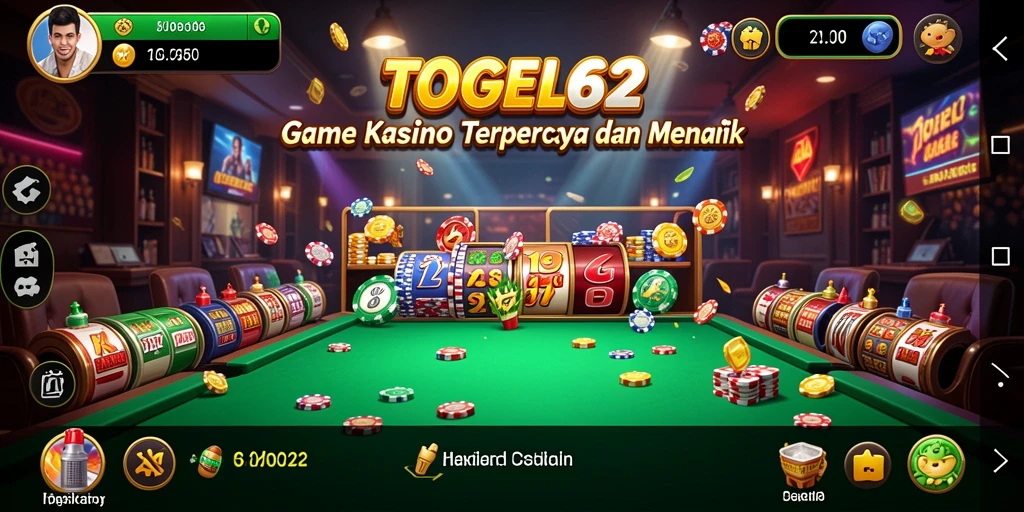 Screenshot TOGEL62 menampilkan gameplay menarik dan dinamis dari pengalaman Kasino.